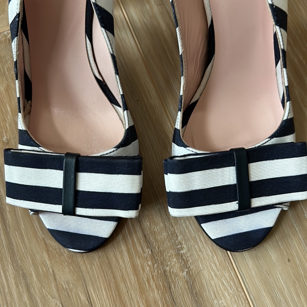 Kate Spade Celeste striped sling back heels - Picture 5 of 13